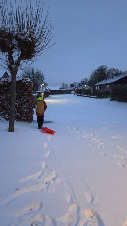 Smuk gåtur til skolen i januar 2026
